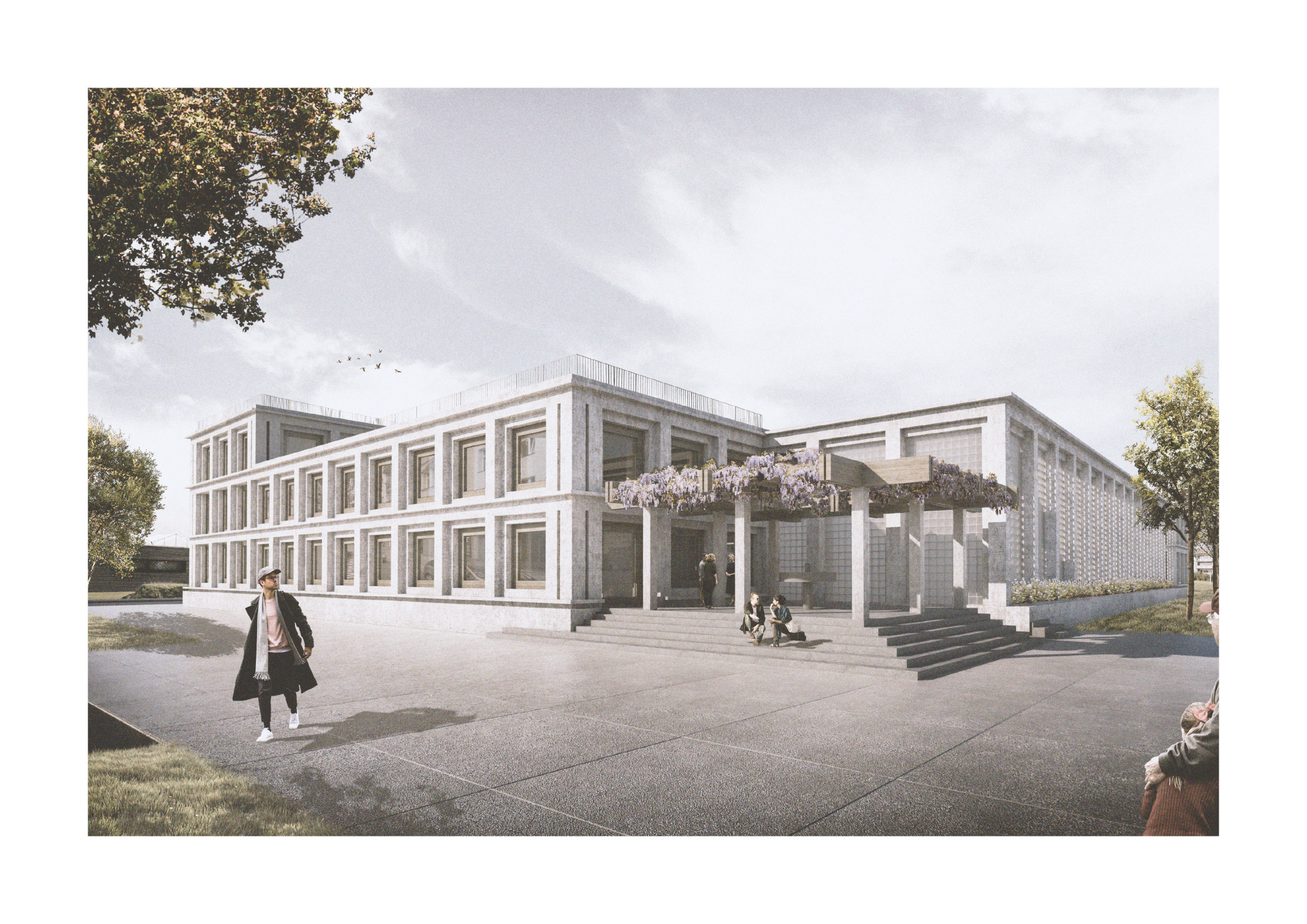 Forensikstation PSGN Wil – Rendering Außenansicht