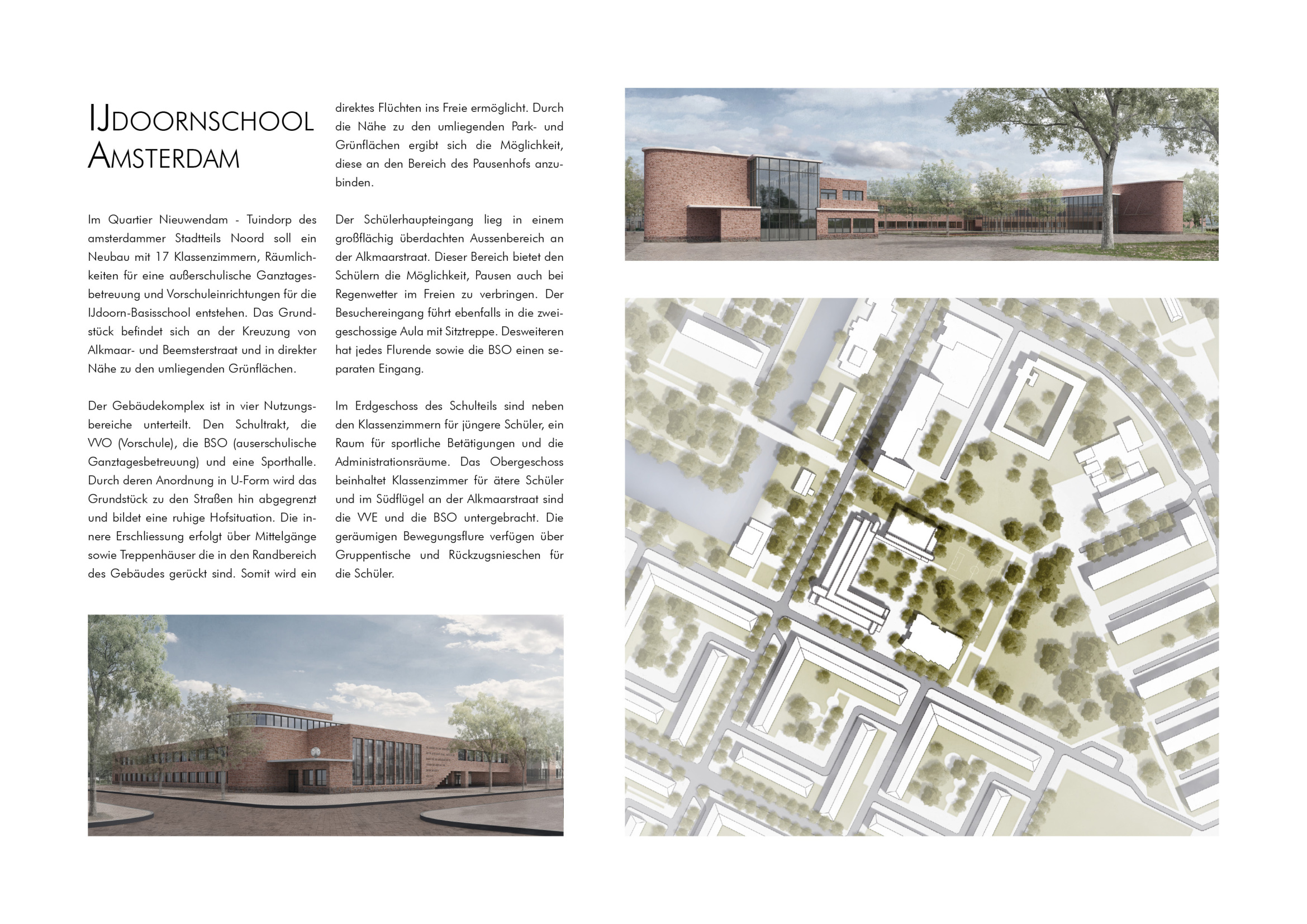 IJdoornschool Amsterdam – Rendering Außenansicht